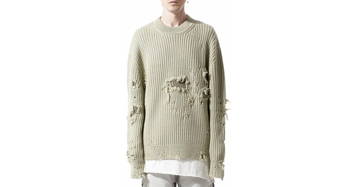 Yeezy Distressed Knit Sweater for Men | Lyst