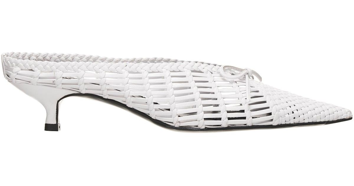 Abra Knit Mules in White Lyst