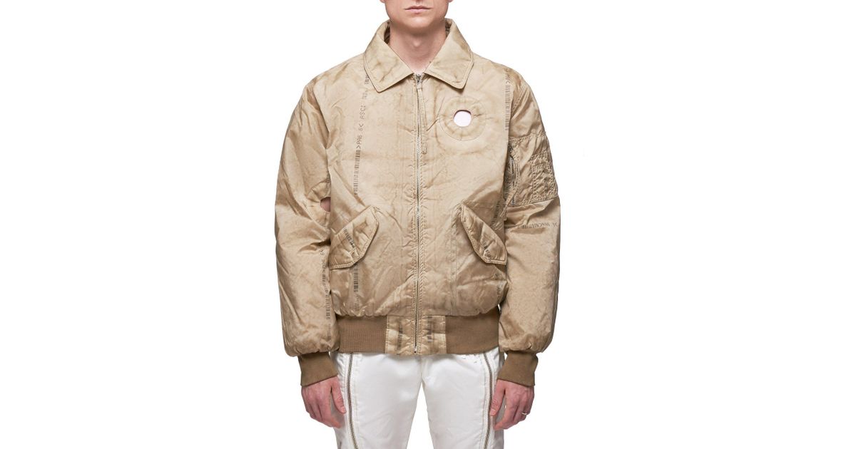 KANGHYUK Synthetic Readymade Airbag Flight Jacket in Beige (Natural