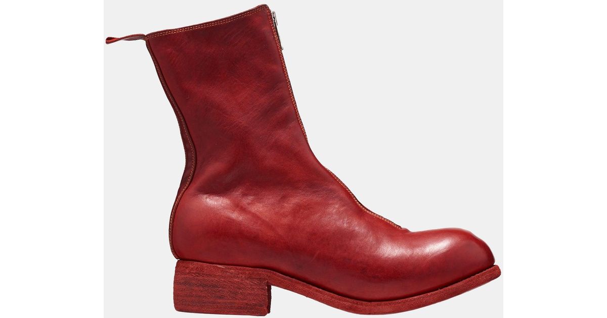 Guidi Pl2 Horse Leather Boots in Red for Men Lyst