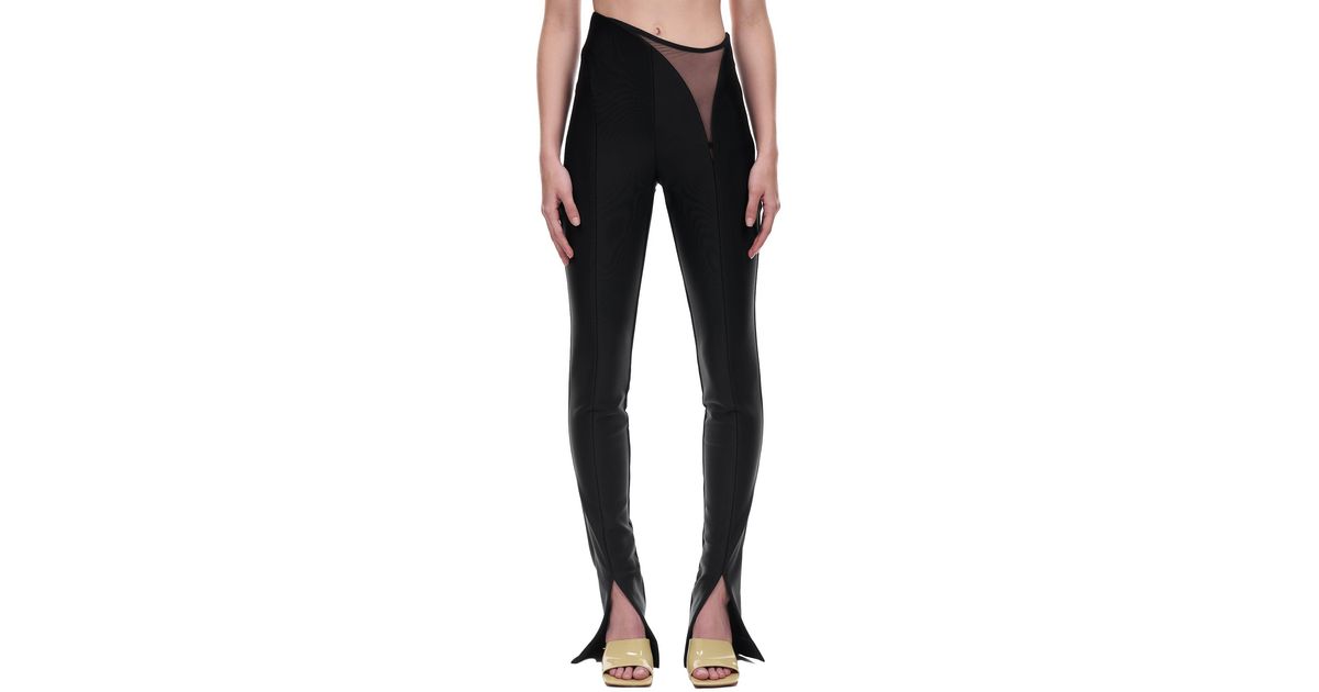 Mugler Synthetic Eco Lycra Trousers in 