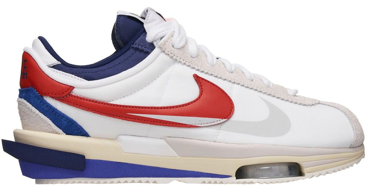 Nike Leather Sacai Zoom Cortez Sp in White | Lyst