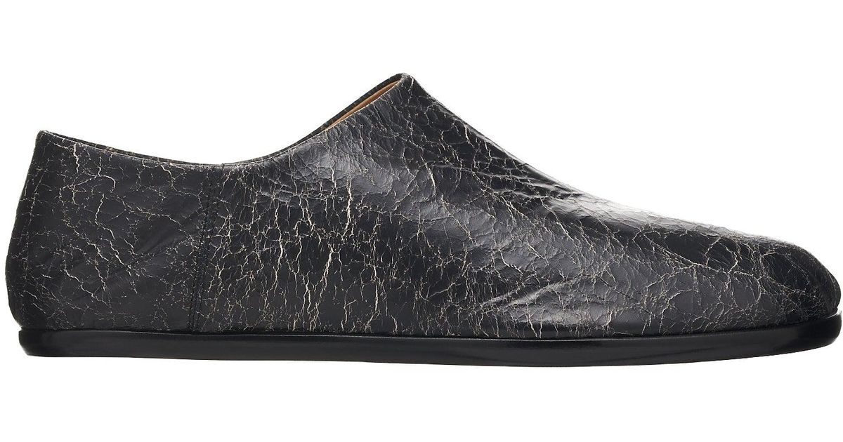 Maison Margiela Cracked Tabi Babouches in Black for Men | Lyst