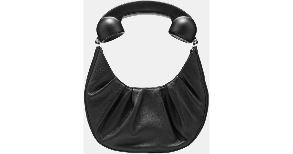 Puppets and Puppets Leather Phone Hobo Bag in Black Lyst