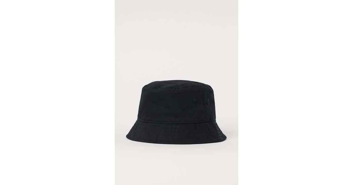H&M Cotton Bucket Hat in Black for Men | Lyst Australia