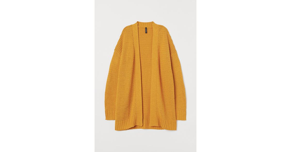h&m yellow knit sweater