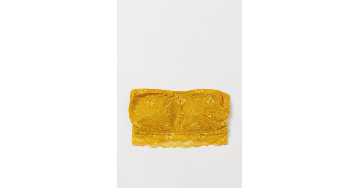 yellow lace bandeau