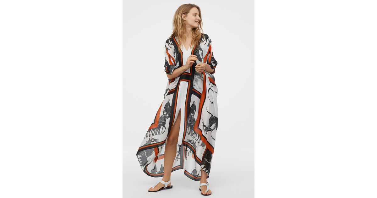 h&m silk blend kaftan