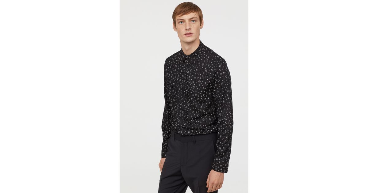 slim fit viscose shirt