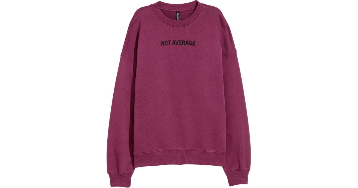 h&m not average sweatshirt