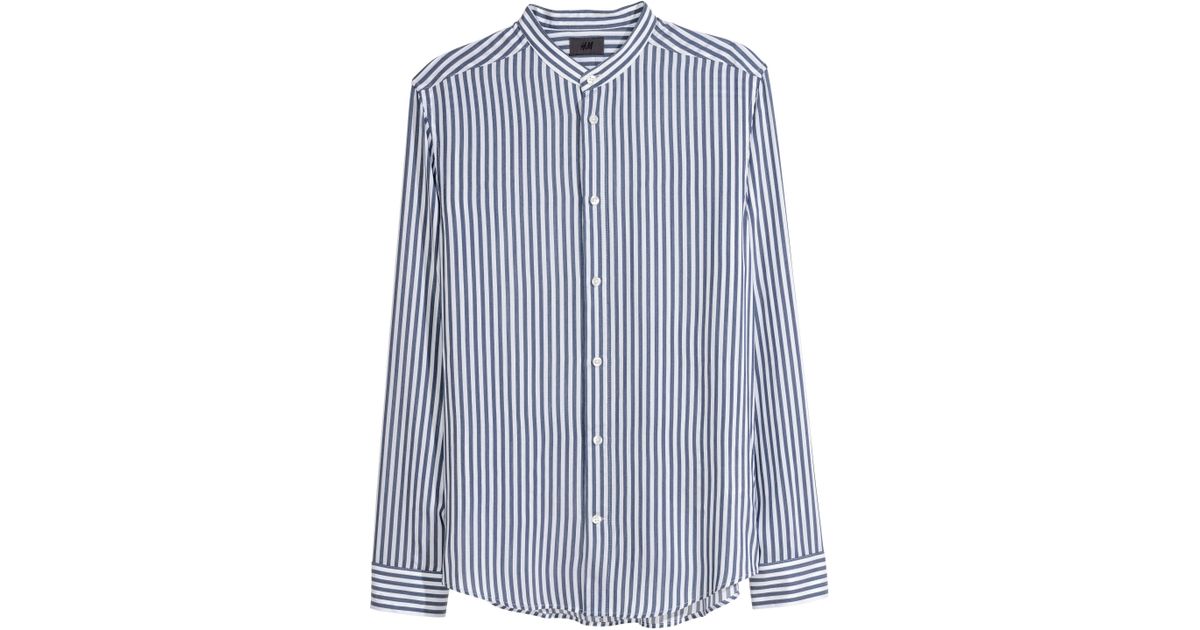 h&m mandarin collar shirt