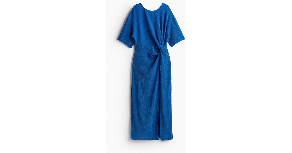 Robe Asymetrique Robe Longue Bleu H&m Robe Maxi Avec Détail