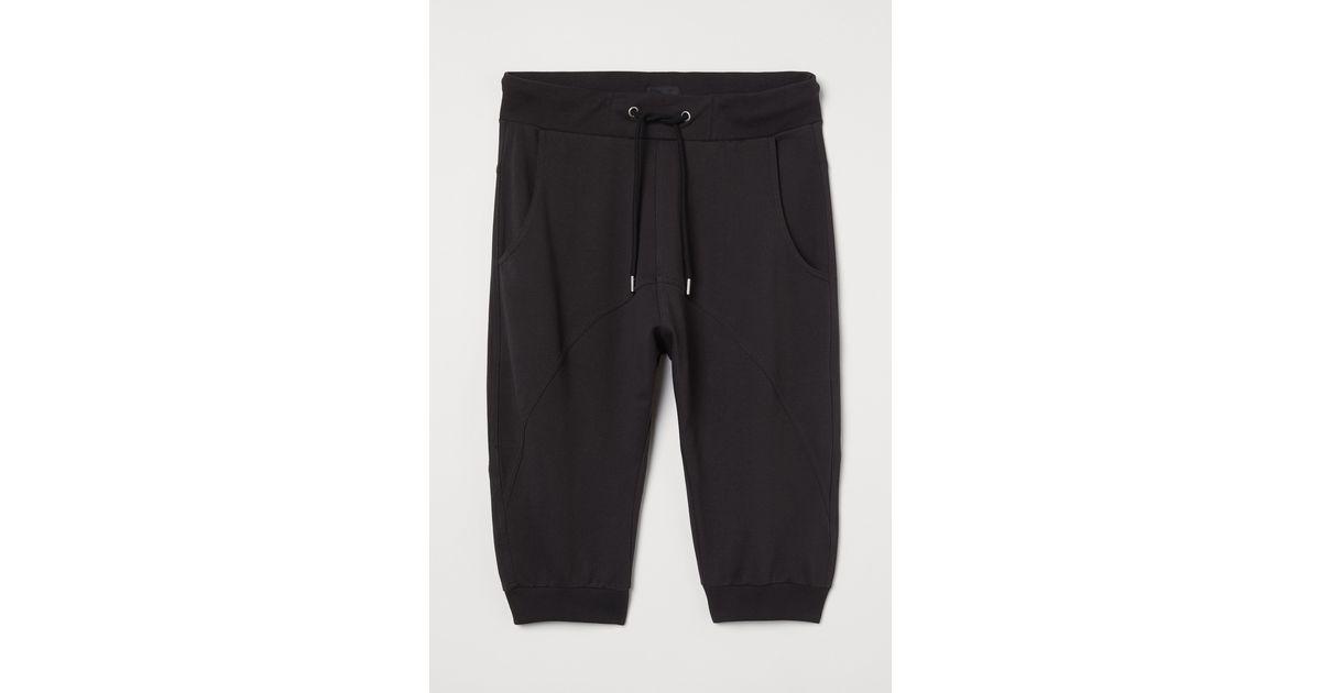 H\u0026M Cotton Dropped-gusset Sweatshorts 
