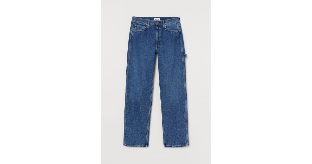 H\u0026M Denim Slouch Straight High Jeans in 
