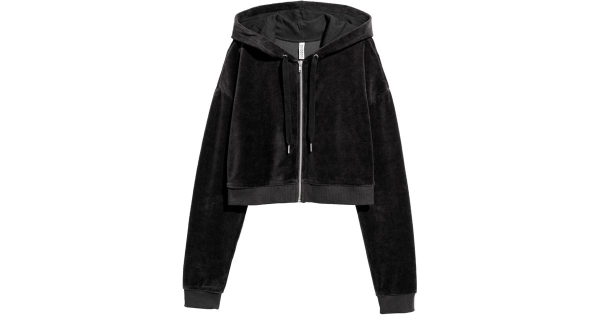 cropped velour jacket