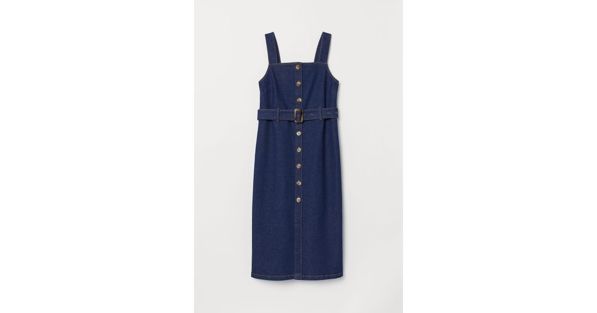 calf length denim dress