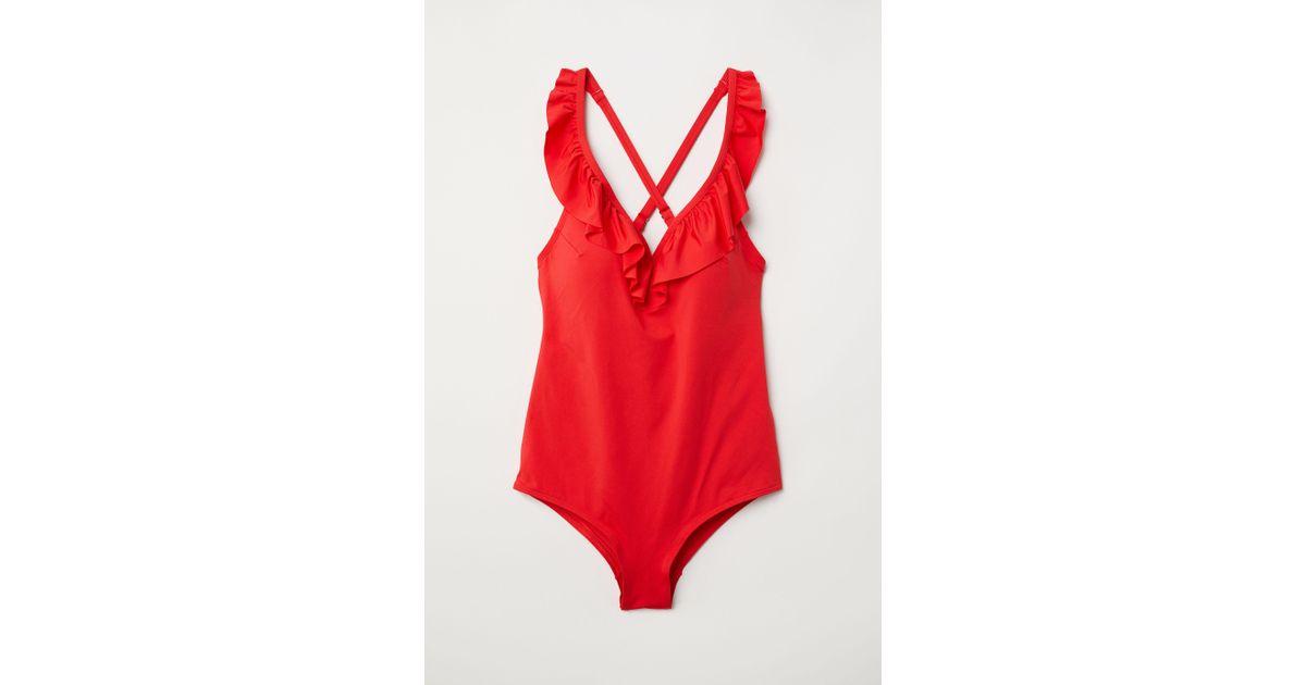 h&m red swimsuit