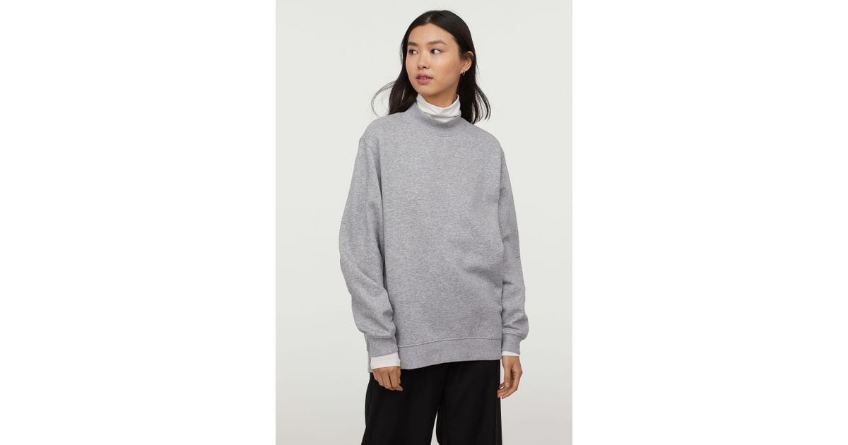 mock turtleneck sweatshirt