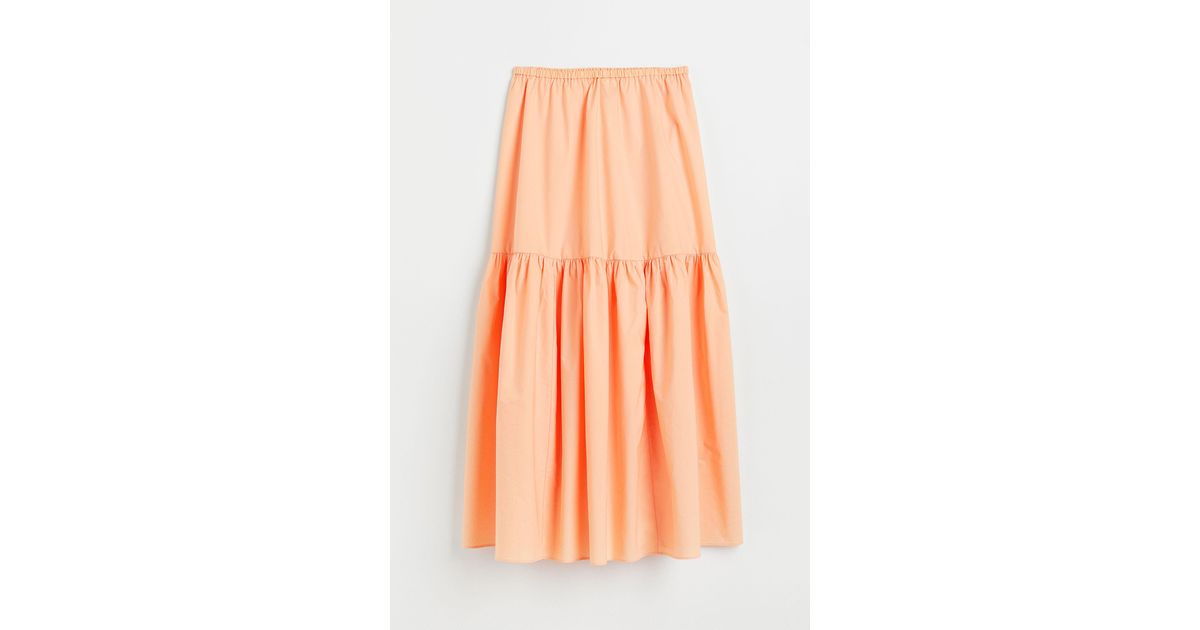 H&M Maxi Skirt in Orange | Lyst Canada