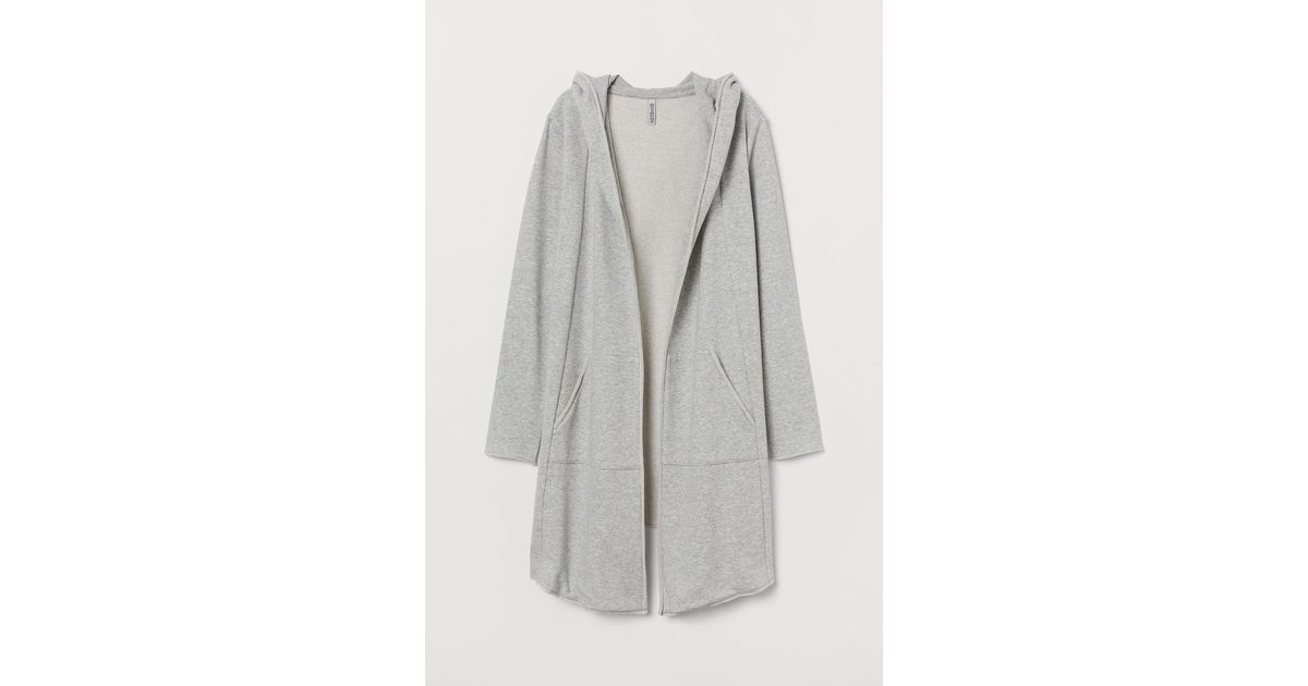 grey sweatshirt cardigan