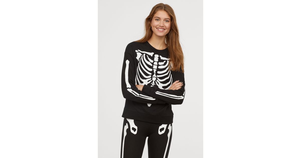 h&m skeleton sweatshirt