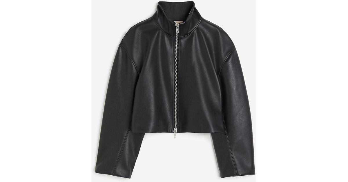 Veste oversize enduite H&M en coloris Noir | Lyst
