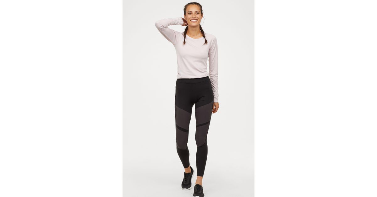 H&M Synthetic Outdoor Tights in Black - Lyst