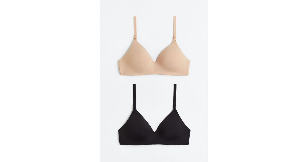 H&M Mama 2-pack Padded Nursing Bras in White | Lyst Canada