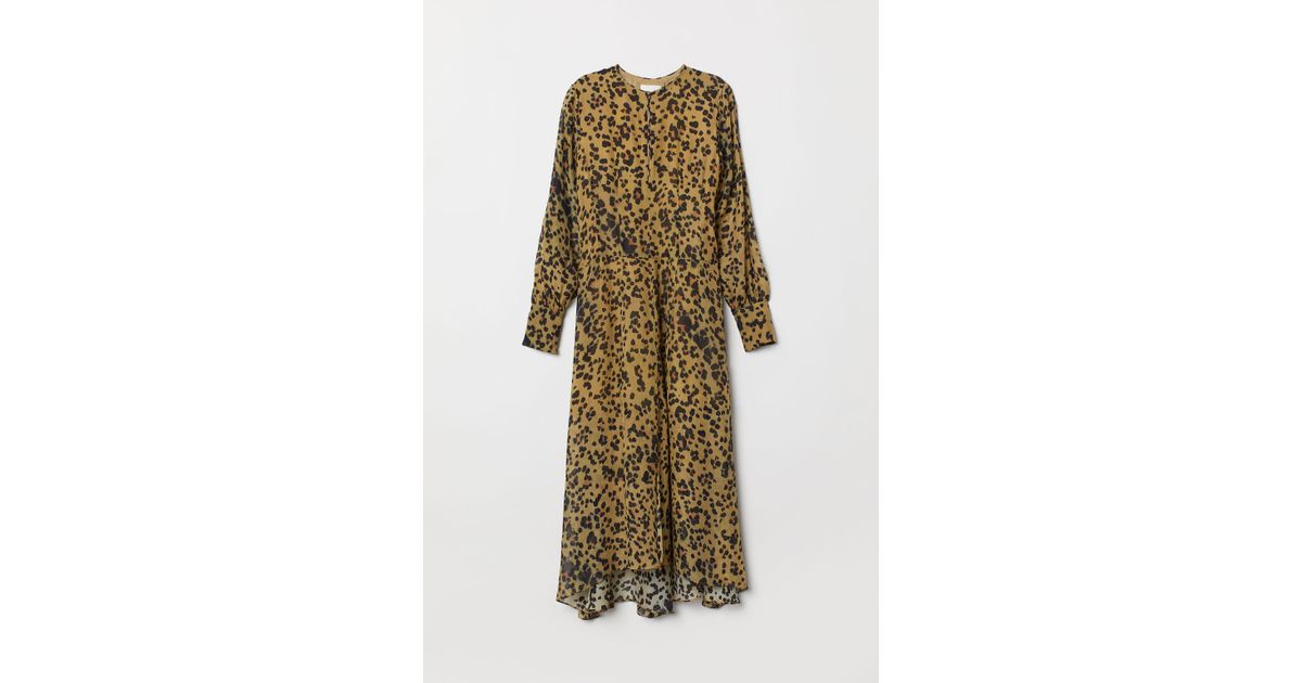 h&m leopard print silk dress