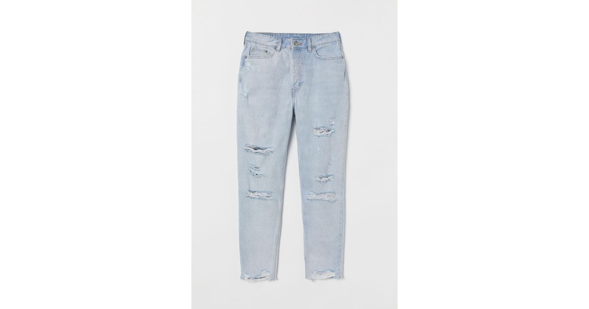 slim mom jeans trashed h&m