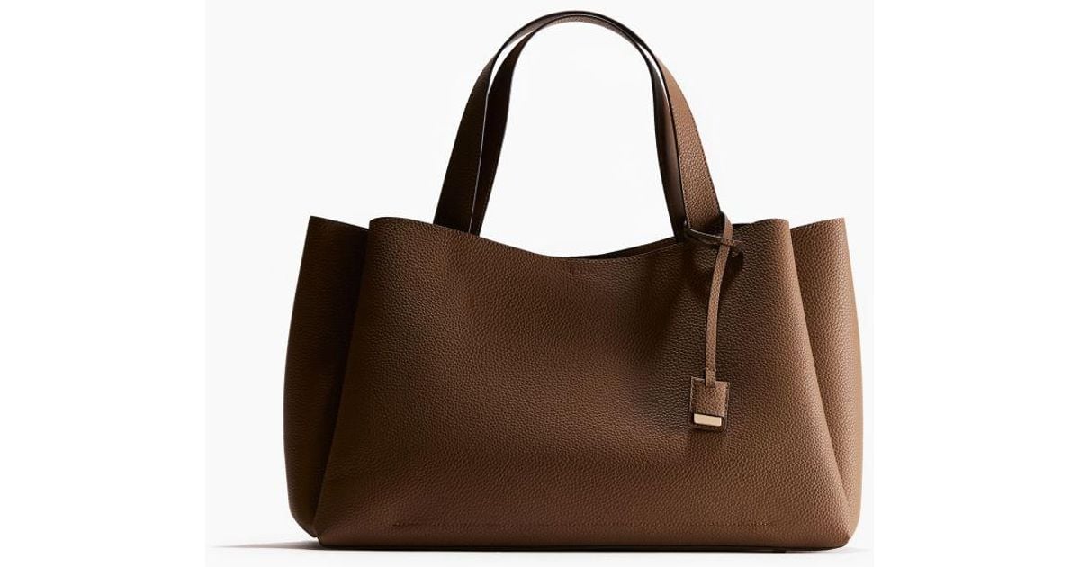 Sac Shopping Rectangulaire H&M en coloris Marron Lyst