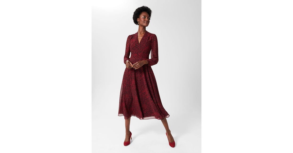 Hobbs Aurora Fit And Flare Dress in Red | Lyst UK Hobbs Aurora Fit And Flare Dress in Red | Lyst UK