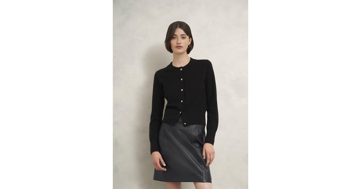 Hobbs Annabelle Leather Skirt in Black Lyst Australia