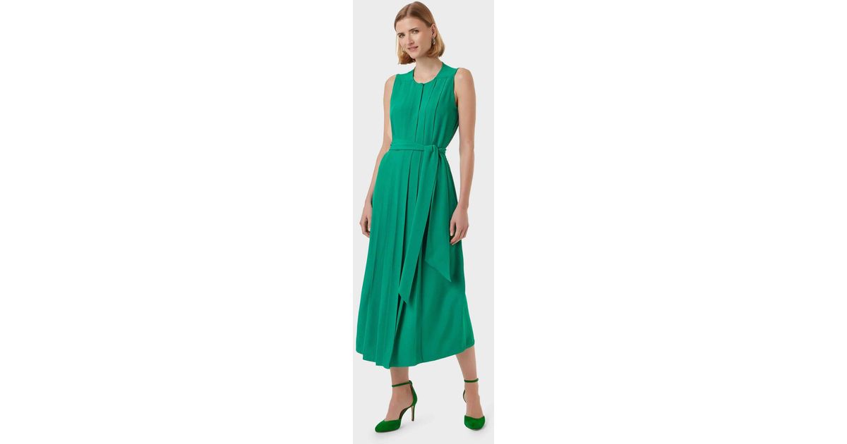 Hobbs Synthetic Deanna Midi Dress In Green Lyst