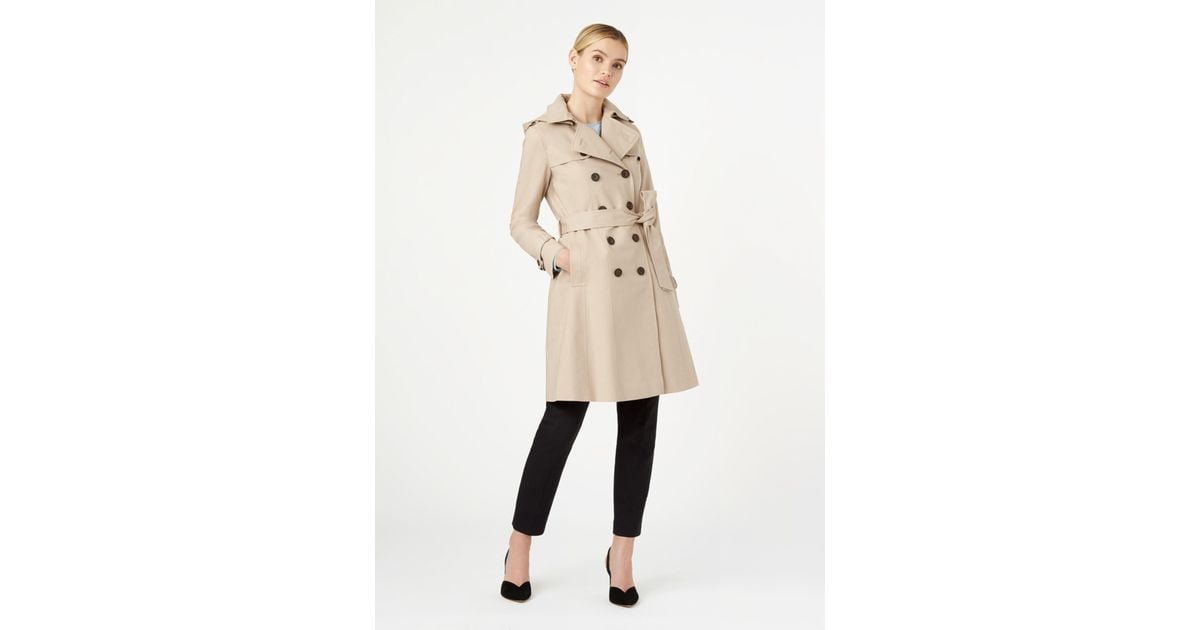 hobbs-saffie-water-resistant-trench-coat-in-natural-lyst-uk