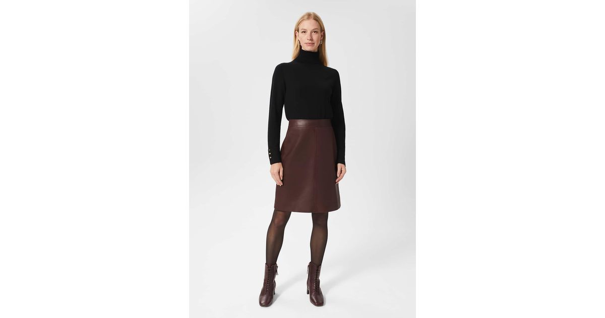 Leather skirt hobbs sale