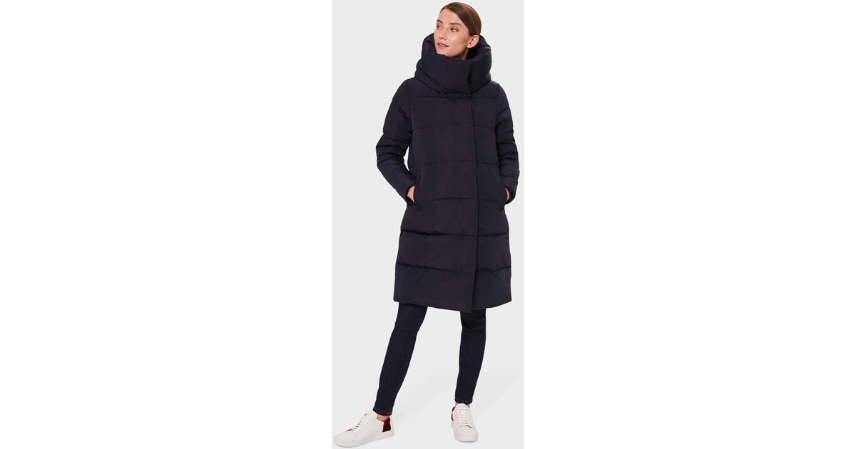 hobbs heather puffer coat black