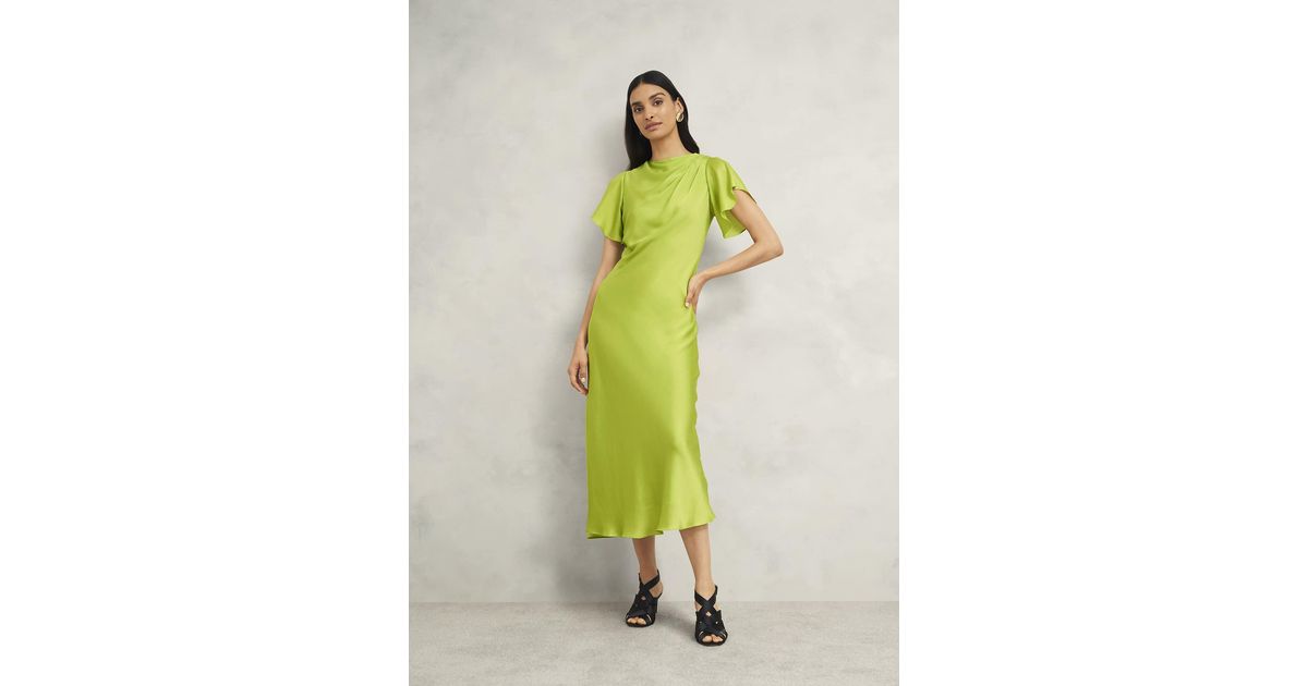 Hobbs lime green dress hotsell