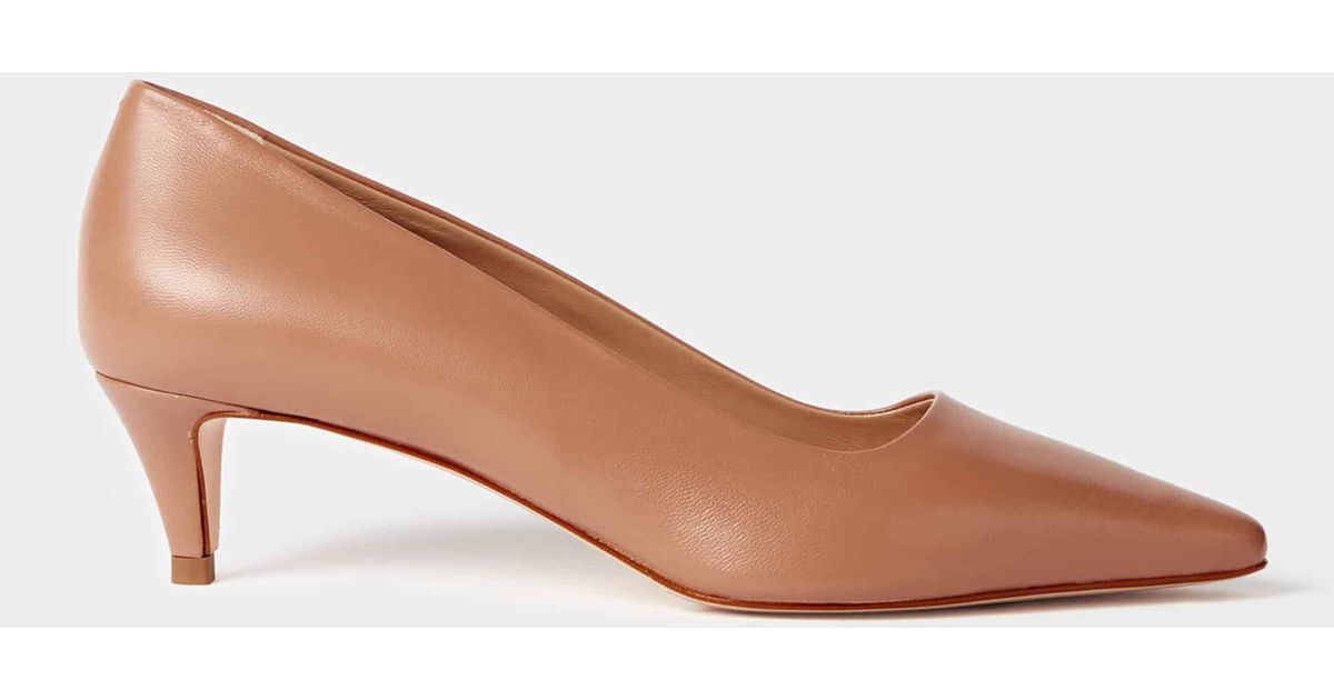 Hobbs Millie Leather Kitten Heel Court 