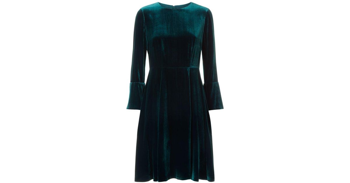 hobbs green velvet dress