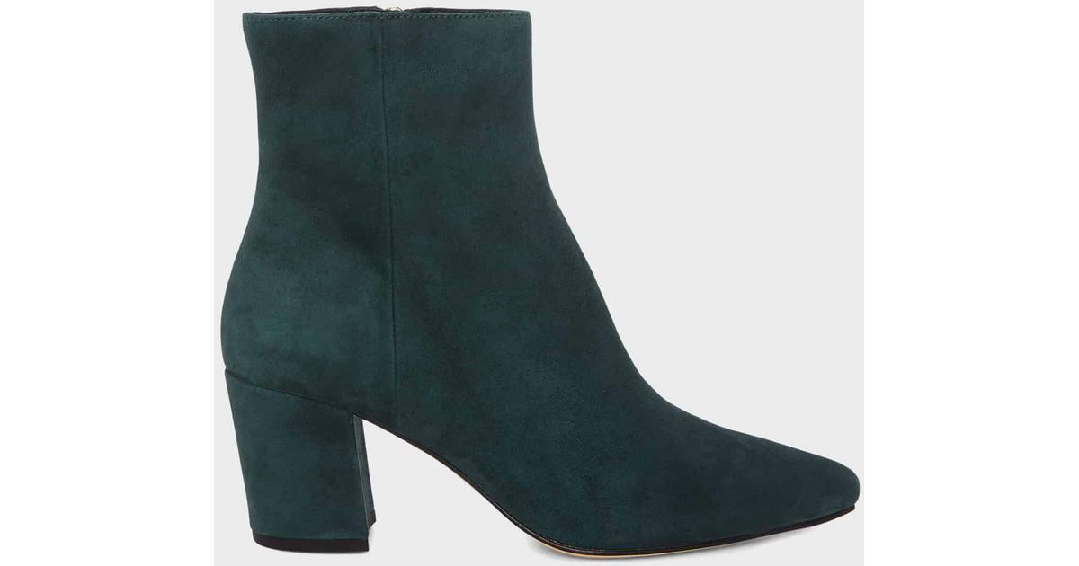 Hobbs Suede Lyra Ankle Boot in Forest Green (Green) | Lyst
