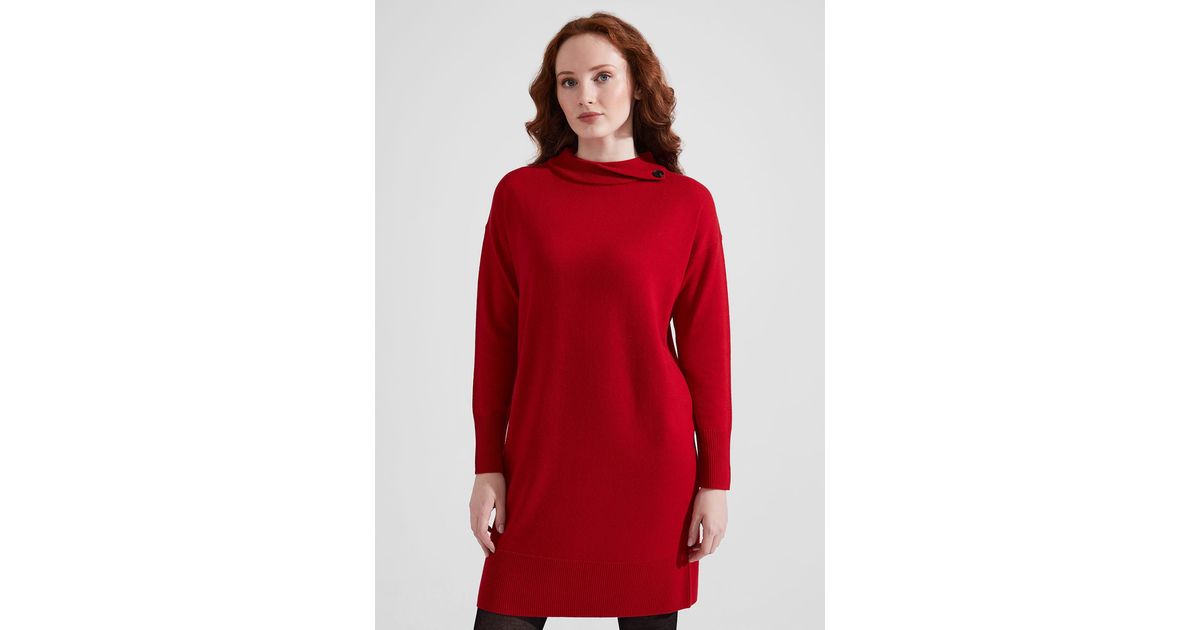 Hobbs Talia Knitted Dress With Cashmere in Red Lyst UK