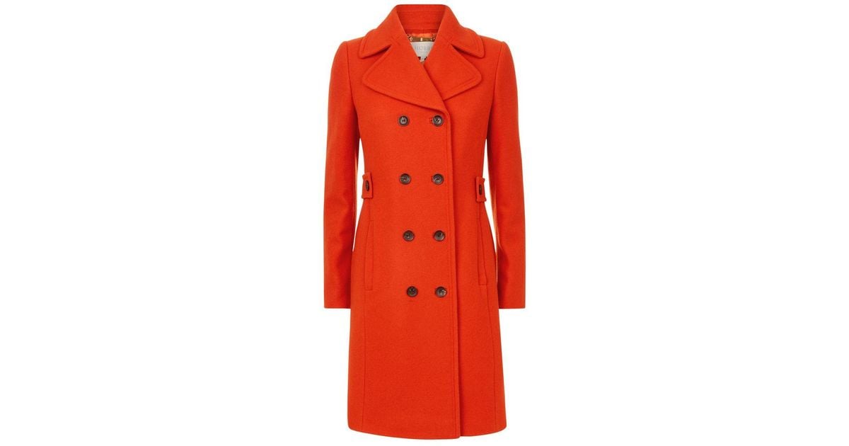 Hobbs Ginnie Wool Coat in Orange Lyst UK