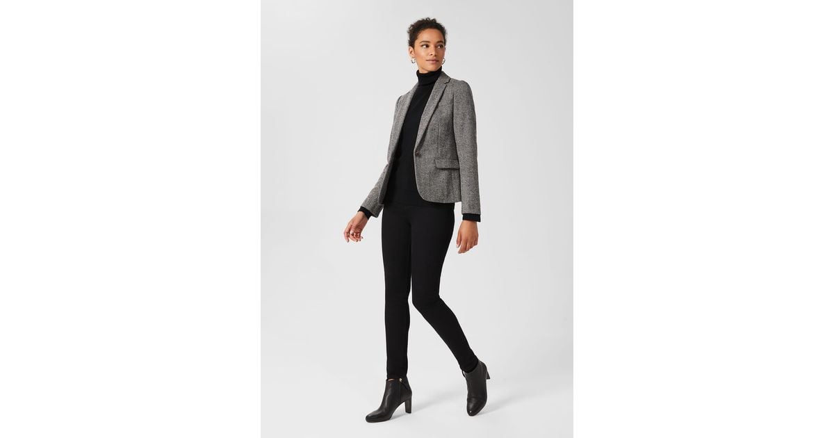Hobbs Blake Wool Jacket in Black Lyst UK