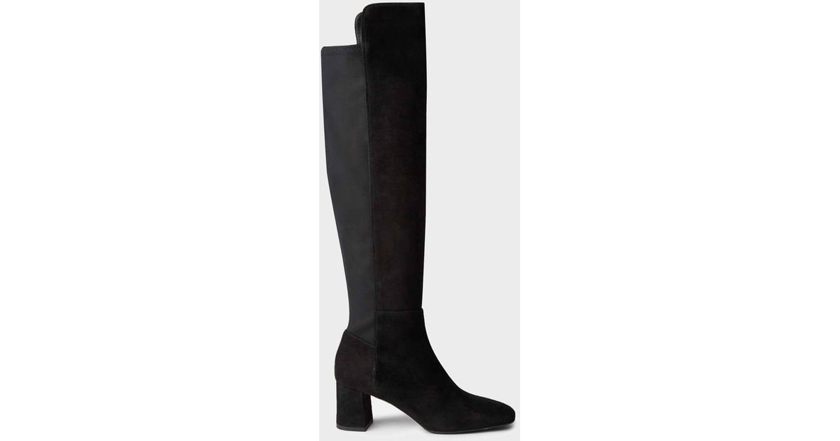 Hobbs Suede Imogen Over The Knee Boot in Black - Lyst