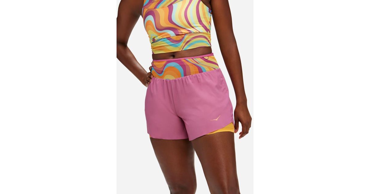 Hoka One One Skyglide Trail Short in Pink Lyst UK