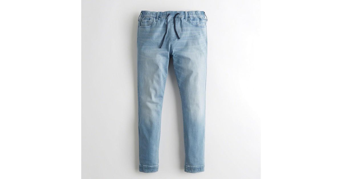 advanced stretch denim jogger pants