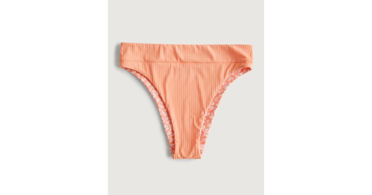 Hollister Gilly Hicks Reversible High Leg High Waist Bikini Bottom in