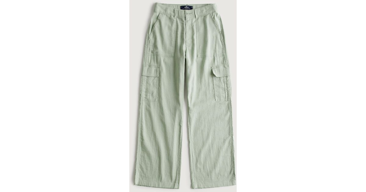 Hollister Ultra Highrise Drapey Cargo Pants in Green Lyst UK