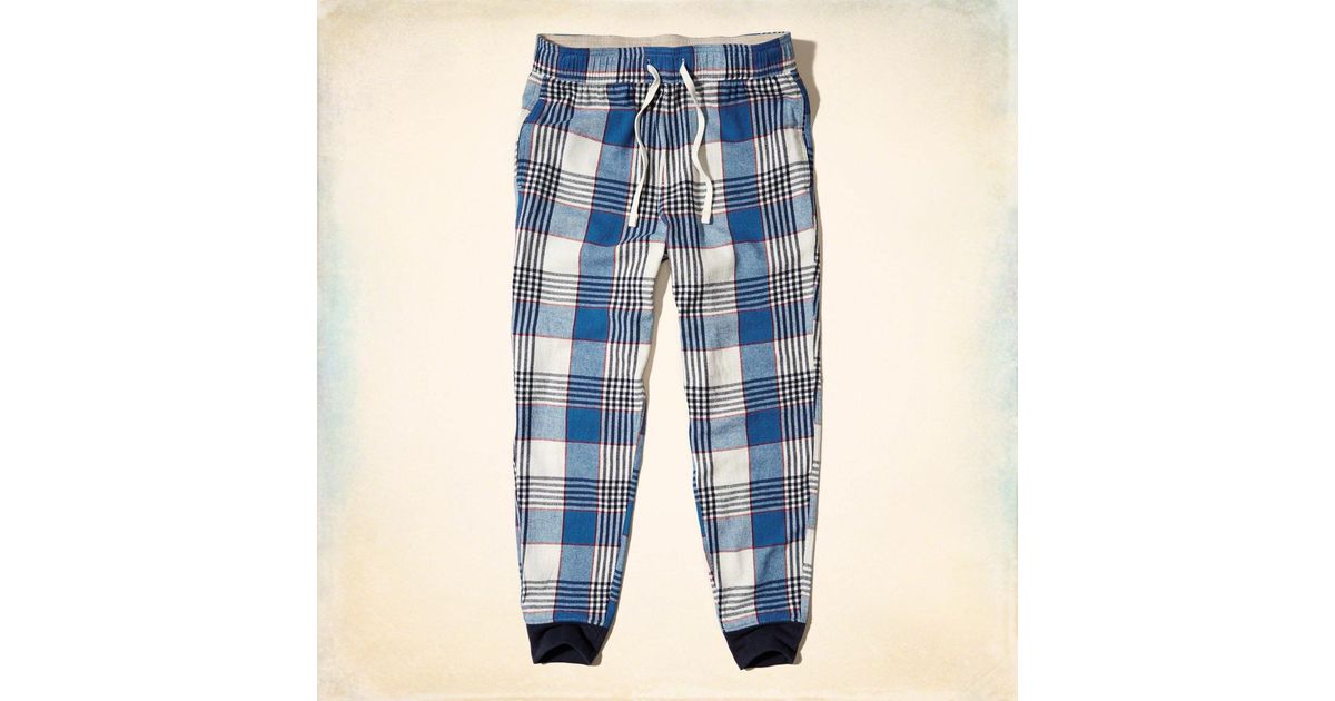 hollister flannel joggers